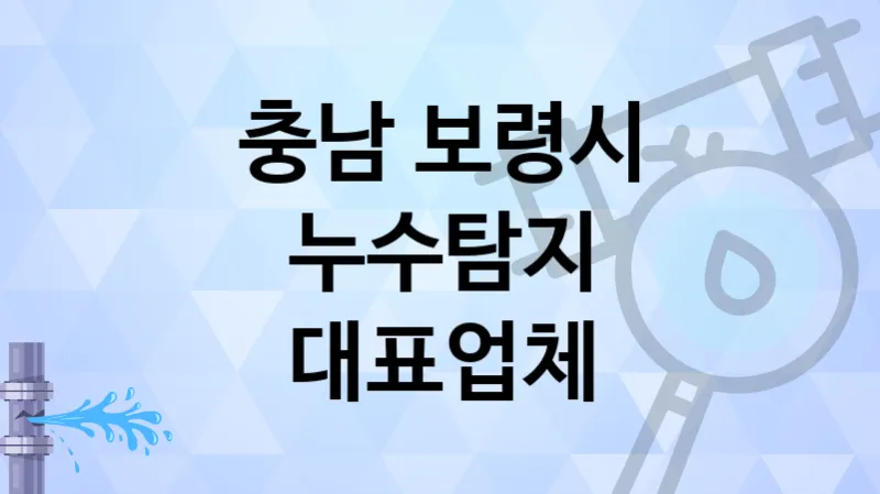 충남 보령시 합리적인 가격의  누수탐지 업체 5