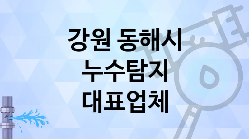 강원 동해시 실력있는  누수탐지 업체 3
