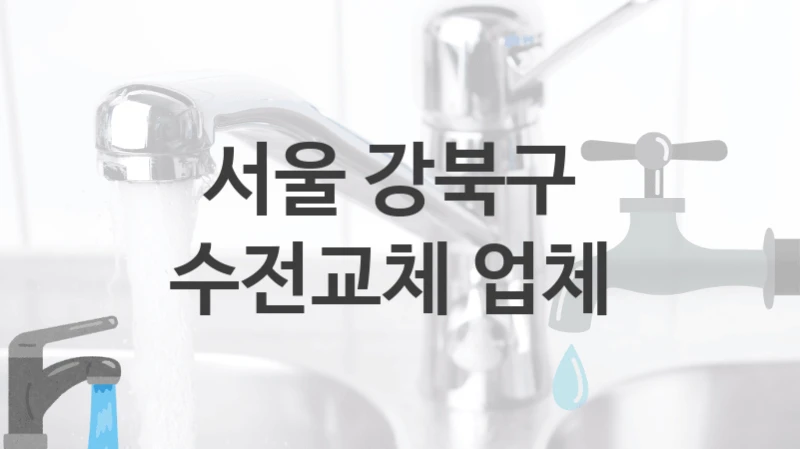 서울 강북구 
수전교체 업체