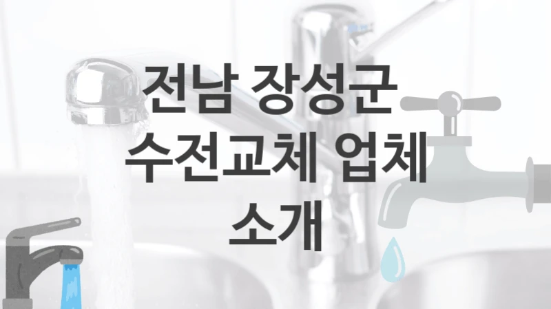 전남 장성군 수전 설치 대표할만한 업체 TOP 2