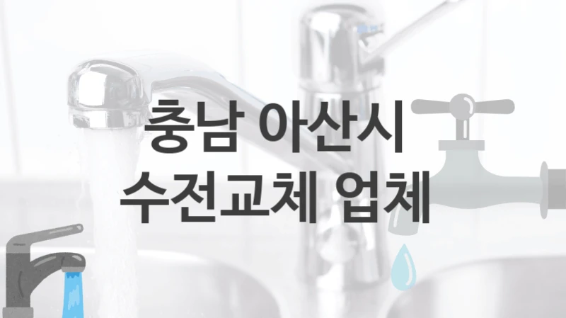 수도꼭지 교체를 맡길 곳을 찾고 계신가요? 충남 아산시 유명한 업체, 수전교체 비용