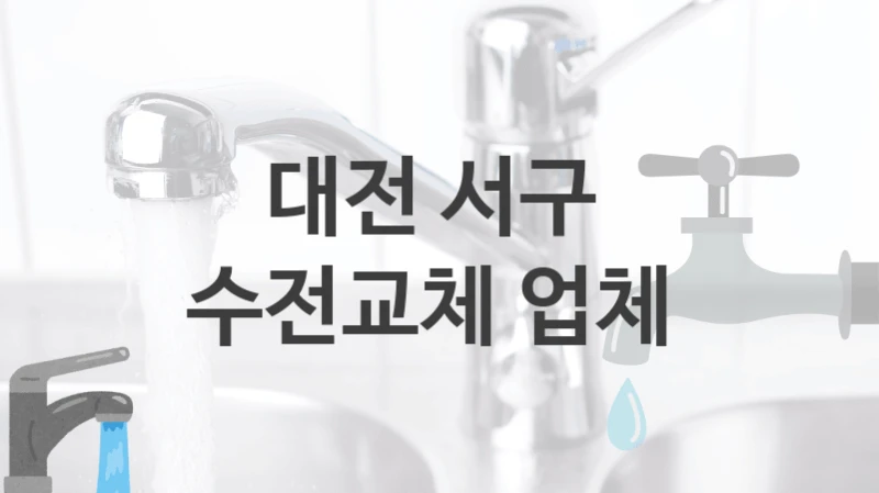 대전 서구 
수전교체 업체