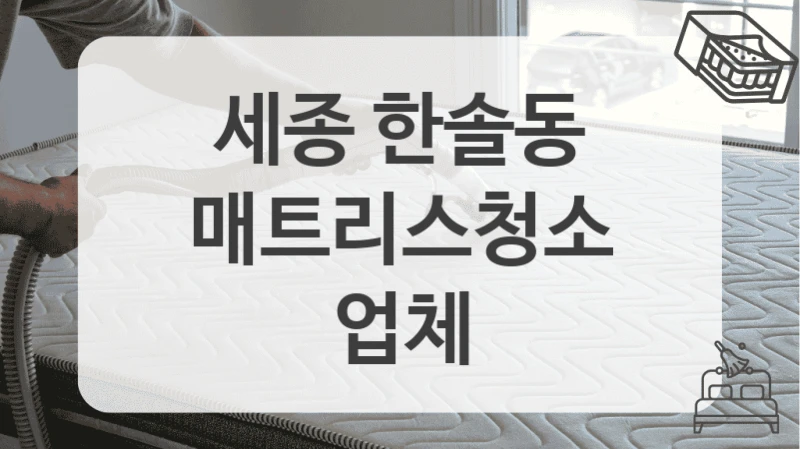 청소 비용 걱정 없이 세종 한솔동 매트리스 청소하는 법