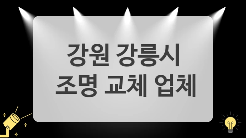 강원 강릉시
 조명 교체 업체