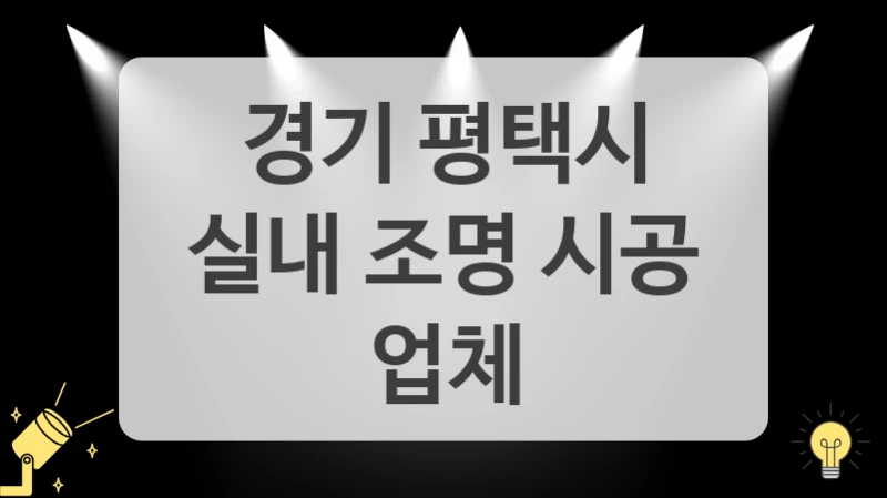 경기 평택시
실내 조명 시공 업체