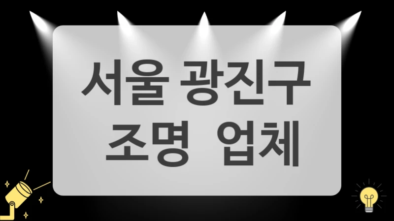 서울 광진구
 조명  업체