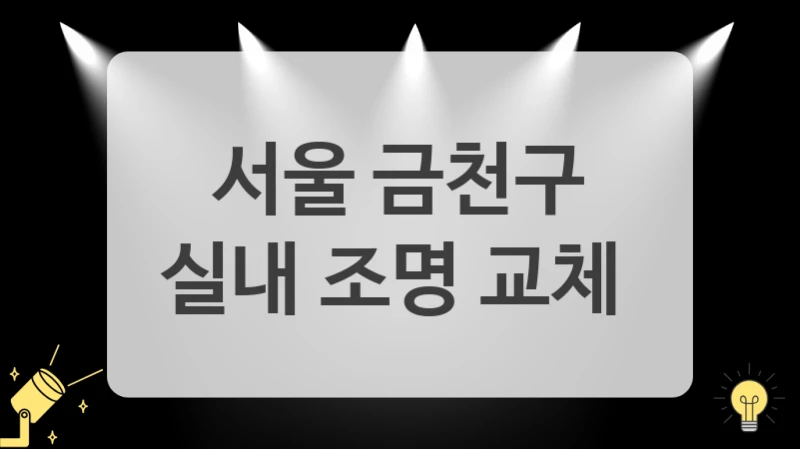서울 금천구
실내 조명 교체