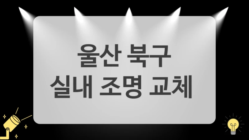울산 북구
실내 조명 교체