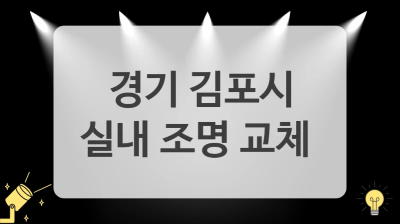 경기 김포시
실내 조명 교체
