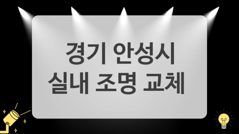 경기 안성시
실내 조명 교체