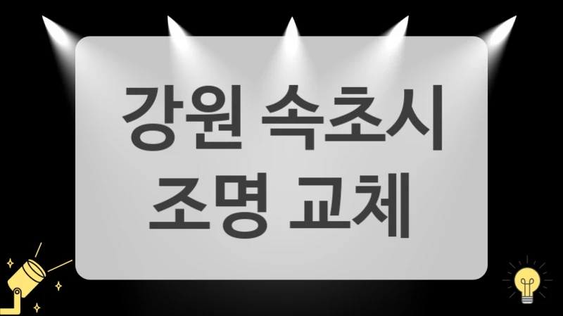 강원 속초시
 조명 교체