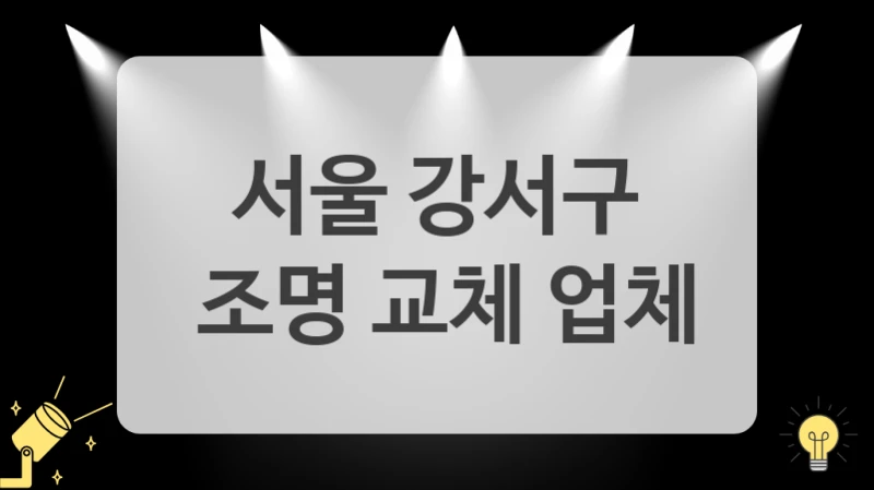 서울 강서구
 조명 교체 업체