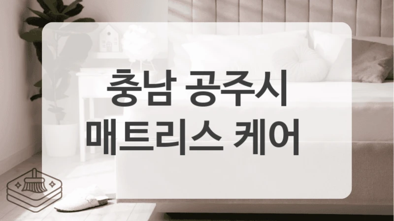충남 공주시 아파트 출장 매트리스 청소 서비스 가격은?