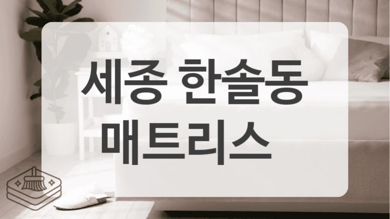 세종 한솔동 패밀리 침대 매트리스 합리적인 비용 업체 추천해요